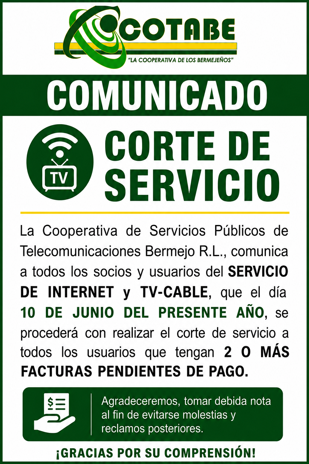 corte programado